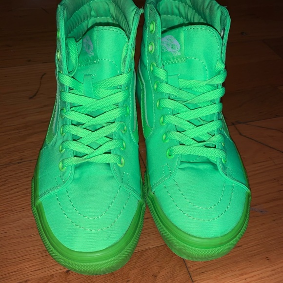 neon green vans high tops